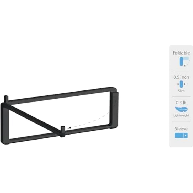 Rain Design mBar Pro, tragbarer klappbarer Laptopständer aus Aluminium, schwarz, erhöht um 7,6 cm, inkl. Tragetasche – Bild 2