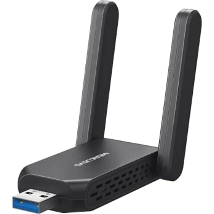 TP-Link Mercusys MA72XH, WLAN-Stick für PC mit Wi-Fi 6 AX1800, Dual-Band, 2 Hochleistungsantennen, USB 3.0, WPA3, MU-MIMO, für Windows 11/10