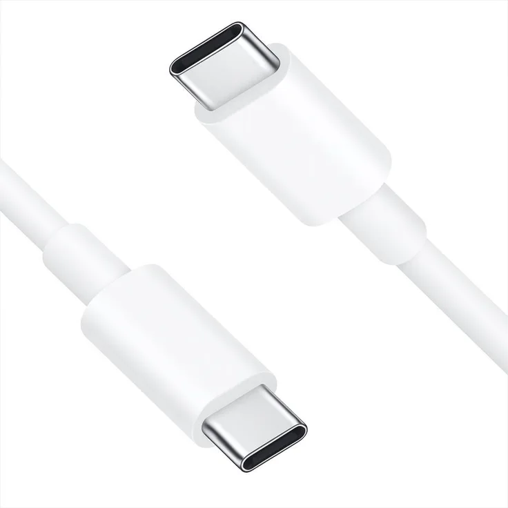 Marco Kuhn USB-C zu USB-C Kabel 60W 2m Weiß, Schnellladen für Samsung, Huawei & Apple, robust und langlebig