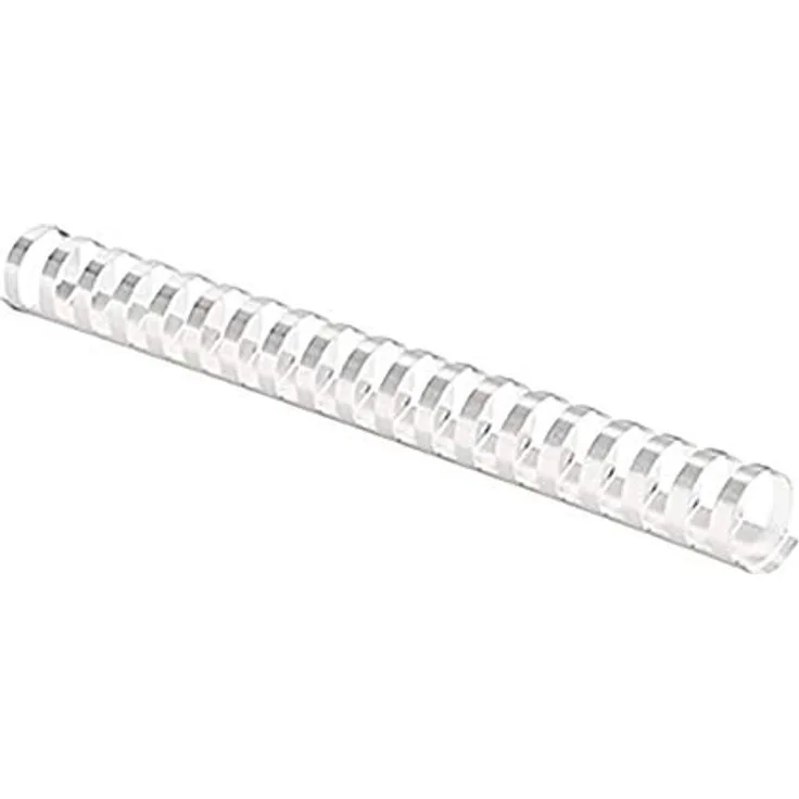 Fellowes Binderücken für Plastikbindung, 14 mm Durchmesser, 21 Ringe, für A4 Dokumente, weiß, Packung mit 100 Stück
