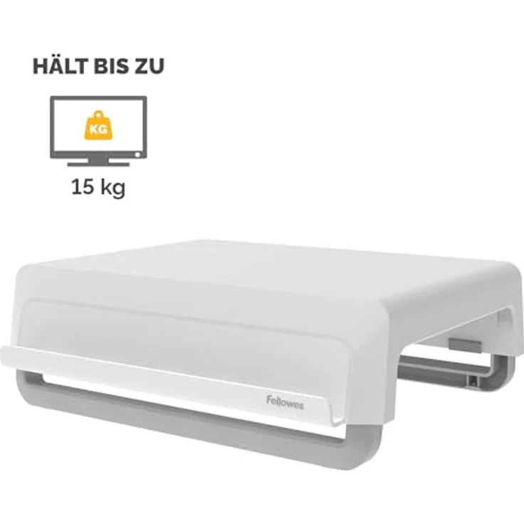 FELLOWES Breyta Monitorständer, weiß, 3 Höheneinstellungen, ideal für hybrides Arbeiten – Bild 3