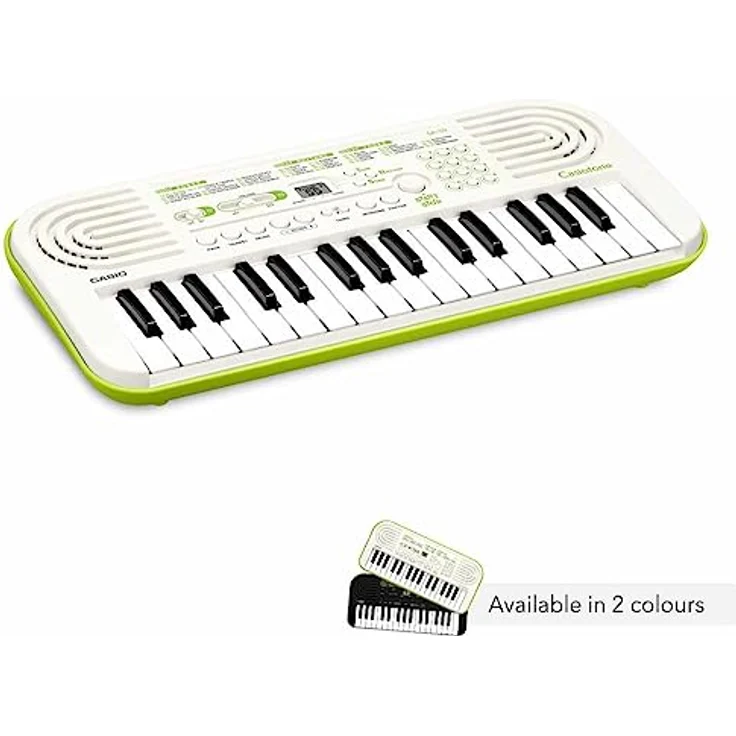 CASIO SA-50 Mini-Keyboard, Midi-Controller mit Hall-Effekt, weiß/limettengrün – Bild 3