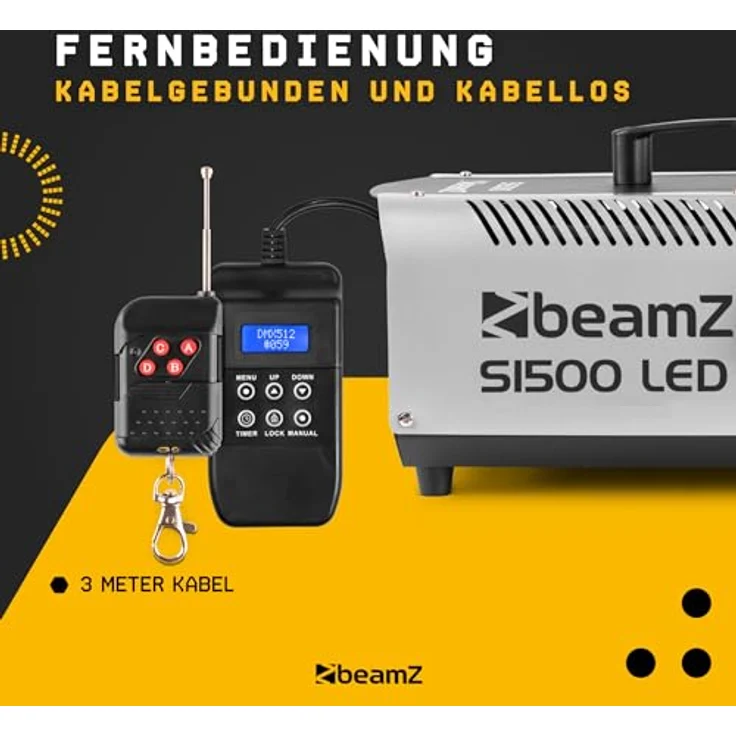 beamZ S1500LED Nebelmaschine 9x 3W RGB DMX – Bild 4
