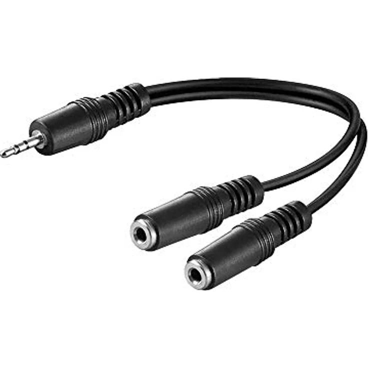 Goobay 27380 Audio Y Kabeladapter 3, 5 mm, 1x Stecker 2x Buchse Stereo, Klinke 3, 5 mm Stecker (3-Pin, Stereo) > 2x Klinke 3, 5 mm Buchse (3-Pin, Stereo) – Bild 1