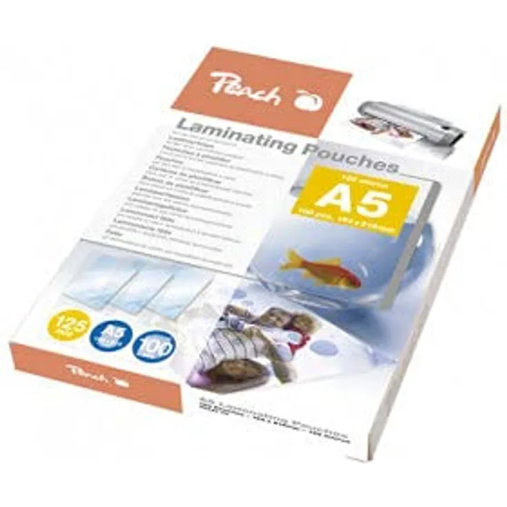 Peach Laminierfolie A5 125mic PP525-03 Folien, glänzend, 100 Stück