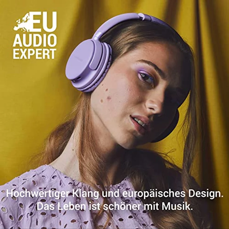 Energy Sistem Headphones Bluetooth Style 3 Lavender Kabellose Kopfhörer Falthelme (Bluetooth® 5.1, Deep Bass, HQ Voice Calls, Long Battery Life: 25 h) - Violett – Bild 5