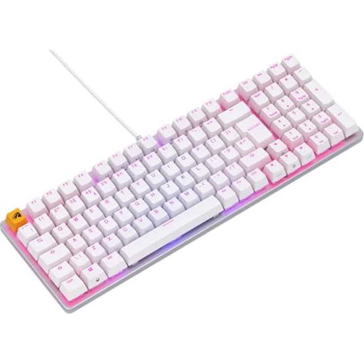 Glorious Gaming GMMK 2 Full Size (96%) – Mechanisches Gaming-Keyboard, Aluminiumrahmen, anpassbar, Doubleshot-Kappen, Fox Schalter, tastenweise RGB, Englisch QWERTY Layout - Weiß – Bild 2