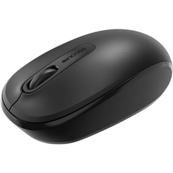 Incase Kabellose Mobile Maus 1850, kompakte Maus für Rechts- und Linkshänder, 6 Monate Akkulaufzeit, Nano-Transceiver, für Mac/Windows 8/10/11, Schwarz