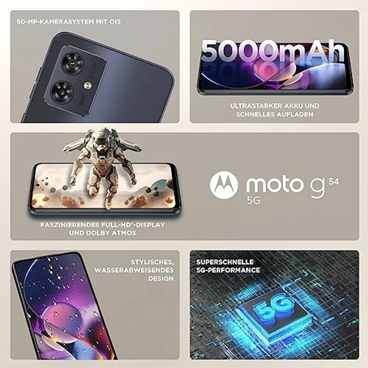 Motorola Moto G54, 256GB/8GB, Midnight Blue – Bild 3