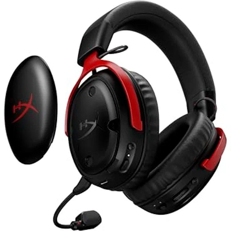 HYPERX Cloud III S, Over-ear Gaming Headset mit 120 Stunden Akkulaufzeit, Bluetooth, Schwarz, Rot – Bild 13