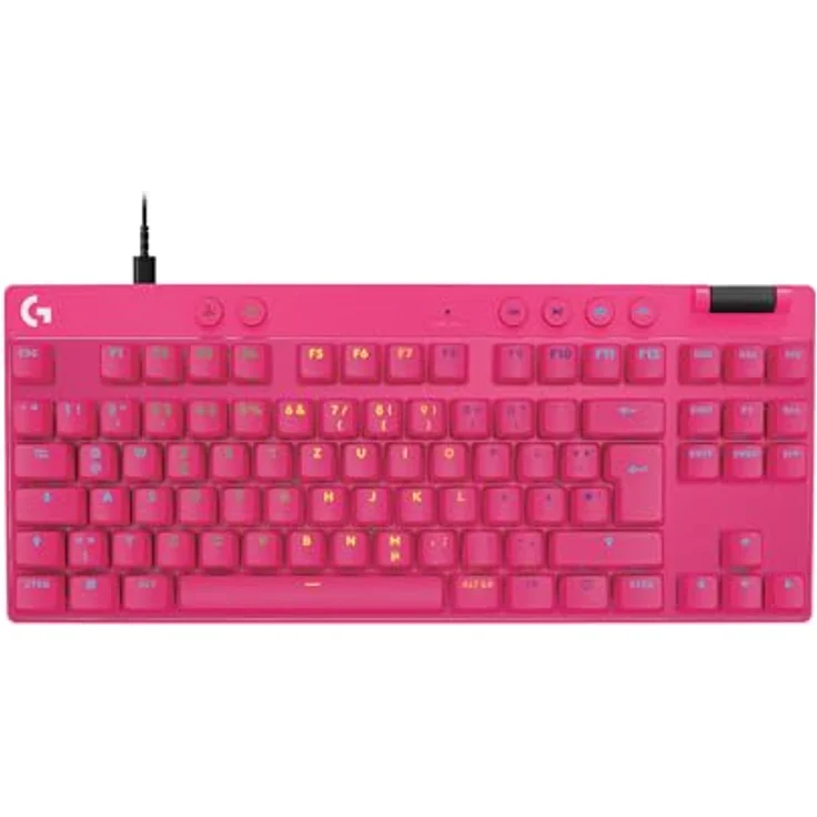 Logitech G PRO X TKL Rapid Tenkeyless Gaming Tastatur, magnetische Analogschalter, Rapid Trigger-Modus, anpassbare RGB-Beleuchtung, DEU QWERTZ - Magenta – Bild 1