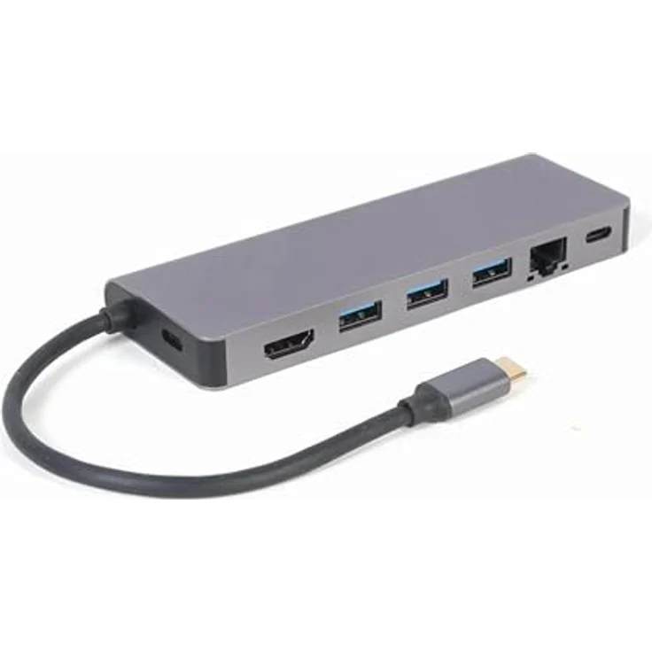 Gembird Cablexpert A-CM-COMBO5-05, Dockingstation mit USB-C 3.1, HDMI und GigE Anschluss – Bild 2