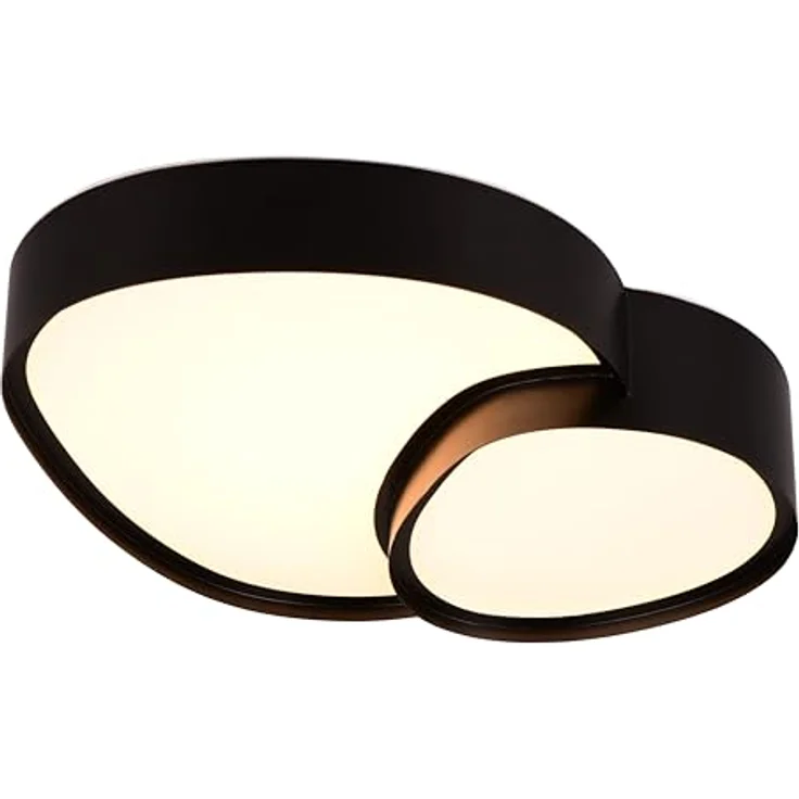 Trio Leuchten Deckenleuchte Rise 647510232, Schwarz matt, Kunststoff Weiß, 21 Watt LED, Dimmbar, Lichtfarbe einstellbar – Bild 1