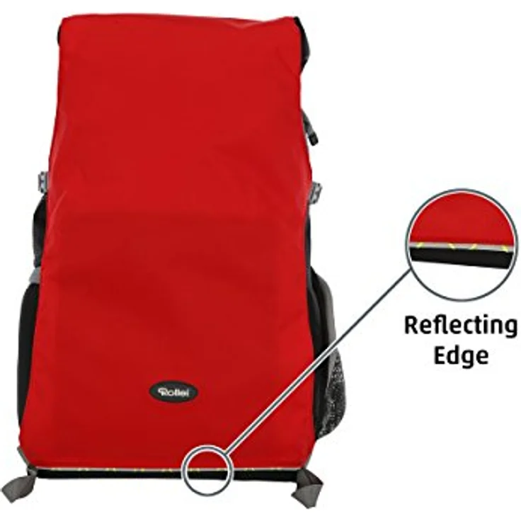 Rollei Traveler Fotorucksack Canyon L - Professioneller Outdoor Fotorucksack, inkl. separatem Einsatz für die Kameraausrüstung, Stativhalterung und Laptopfach - Größe L (35 L) - Sunset (Schwarz-Rot) – Bild 9