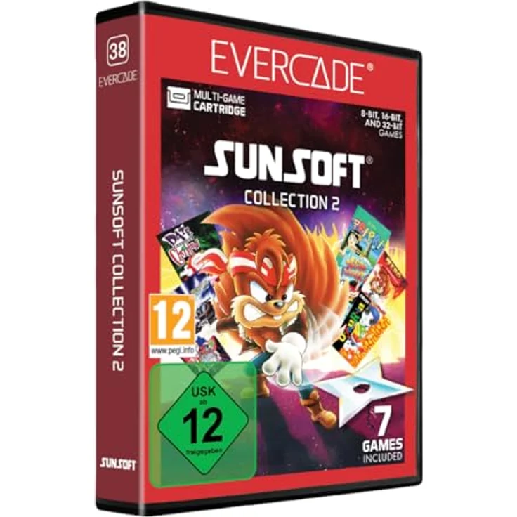 Blaze Entertainment Evercade Sunsoft Collection 2 Cartridge, Retro-Spielesammlung mit 7 Klassikern, kompatibel mit Evercade Handheld, VS, EXP und Super Pocket – Bild 1