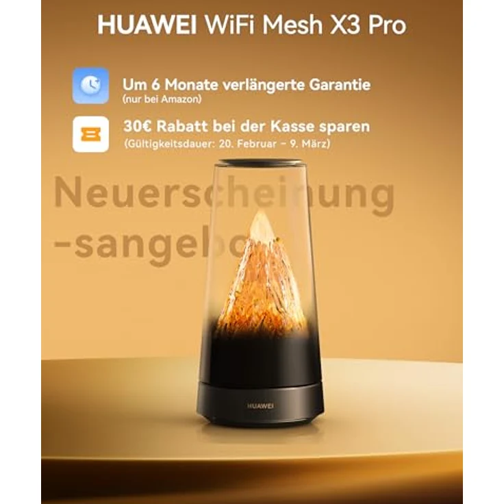 HUAWEI WiFi Mesh X3 Pro, Dual-Band Router mit Wi-Fi 7 BE 3600, nahtlosem Roaming, Kindersicherung, für 1–3 Zimmer, einfache Einrichtung, 30 Monate Garantie – Bild 2