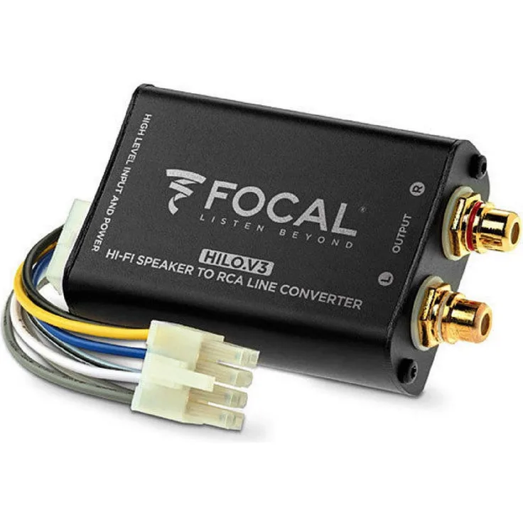 FOCAL HILO V3, High-Low Adapter mit Impedanz-Simulation Verstärker, Stereo-Signalwandler und DC/AC-Spannungserkennung