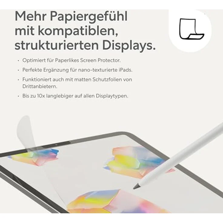 Paperlike Spitzen für Eingabestift, grau, 4er Pack für präzises Zeichnen und Notieren, kompatibel mit Apple Pencil – Bild 2