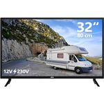 JTC Camping und Home 32" HD TV JTCT32H39321 mit **12-Volt/230-Volt-Anschluss** und Triple Tuner