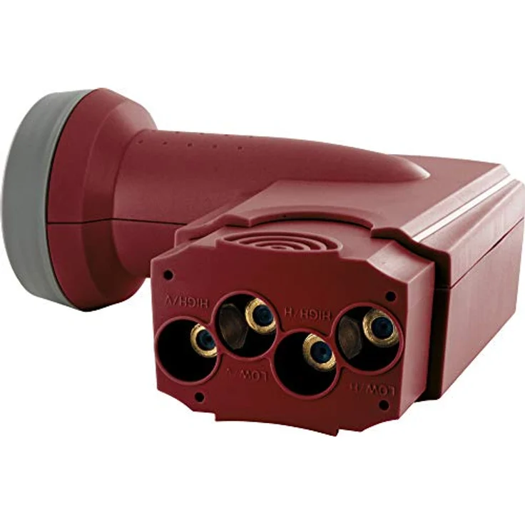 SCHWAIGER 418 Quattro LNB, 4-Teilnehmer Low Noise Blockconverter mit hitzebeständiger Sun Protect Technologie, rot, wasserdicht und vergoldete Kontakte – Bild 4