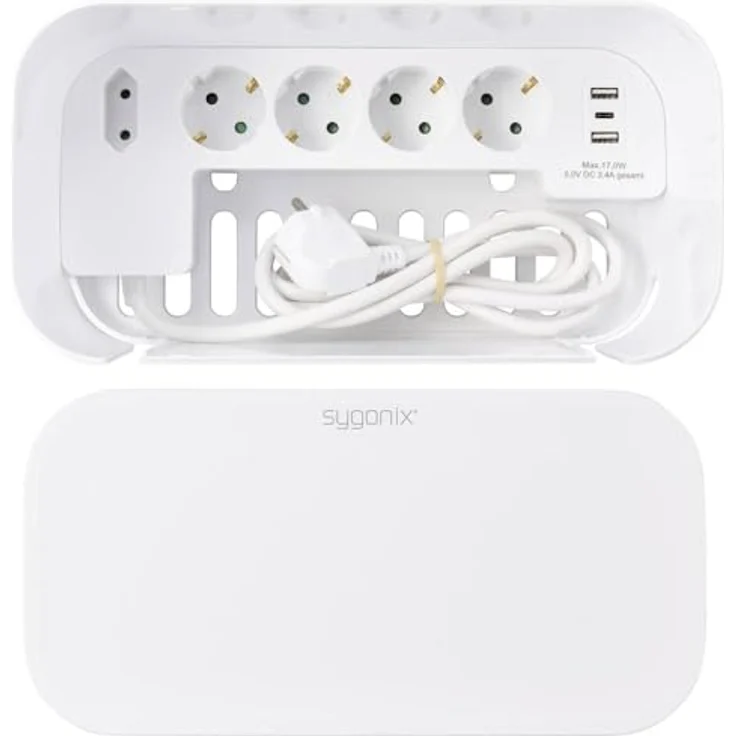 Sygonix Kabelbox WS mit 5fach Steckdosenleiste, erhöhter Berührungsschutz, mit USB, mit USB-C® – Bild 2