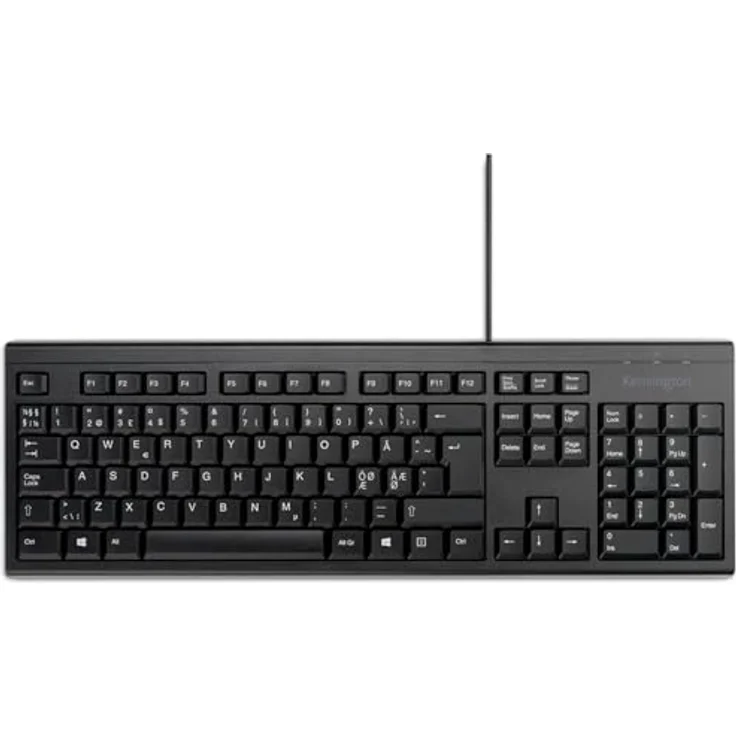 Kensington KB100 EQ Standard-Tastatur – Spanisch, Doubleshot-PBT-Tastenkappen mit Sekundärfunktionen, integrierter Speicher und Beleuchtungsvoreinstellungen