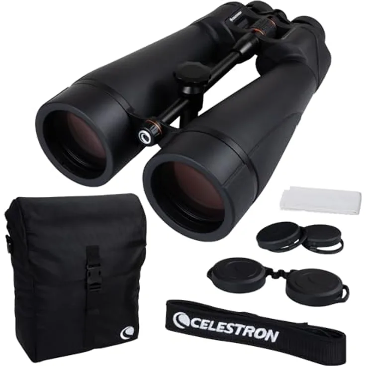 Celestron 72035 SkyMaster Pro ED 20x80 Astronomie-Fernglas mit ED-Glas und großer Blende, XLT-Beschichtung, Stativadapter und Tragekoffer