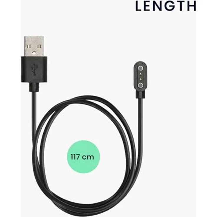 kwmobile USB Kabel Charger für CMF Watch Pro 2 / Watch Pro 1, 100 cm Ersatz-Ladekabel in Schwarz mit schneller Ladegeschwindigkeit – Bild 3