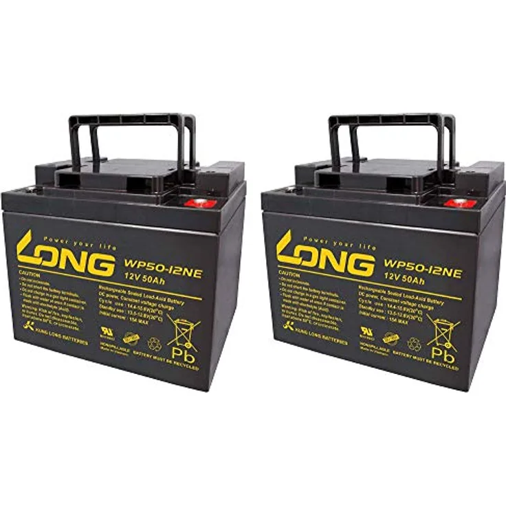Akku kompatibel Meyra Ortopedia 2X Kung Long 12V 50Ah Blei Akku Zyklenfest AGM VRLA AKKUman Set