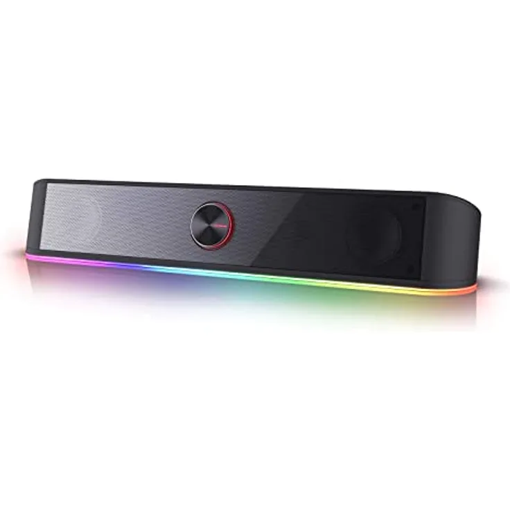 Redragon GS560 Adiemus RGB Desktop-Soundbar, 2.0-Kanal-Computerlautsprecher mit Audio-Light-Sync, Touch-Control und USB-Anschluss