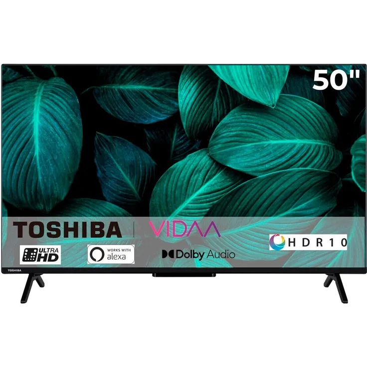 Toshiba 50QV2463DA, 50" 4K Ultra HD Smart-TV in Schwarz, TRU Picture Technologie, Dolby Vision HDR, DTS Virtual:X, Gaming Mode
