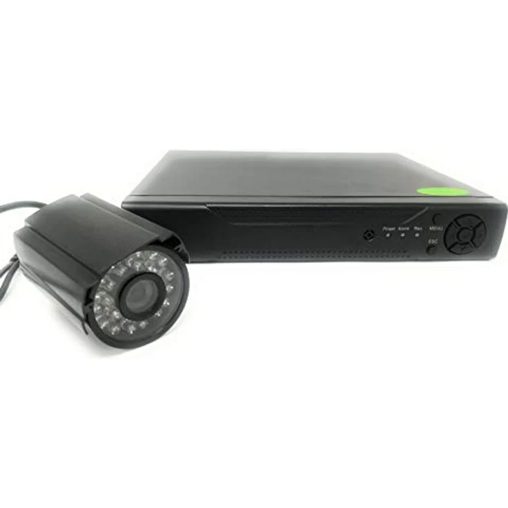 Tempo Di Saldi Balances CCTV-N Videoüberwachungsset, 4-Kanal mit Infrarotkameras, DVR, Netzwerkkamera, Schwarz, unterstützt bis zu 500 GB SATA-Festplatte – Bild 5