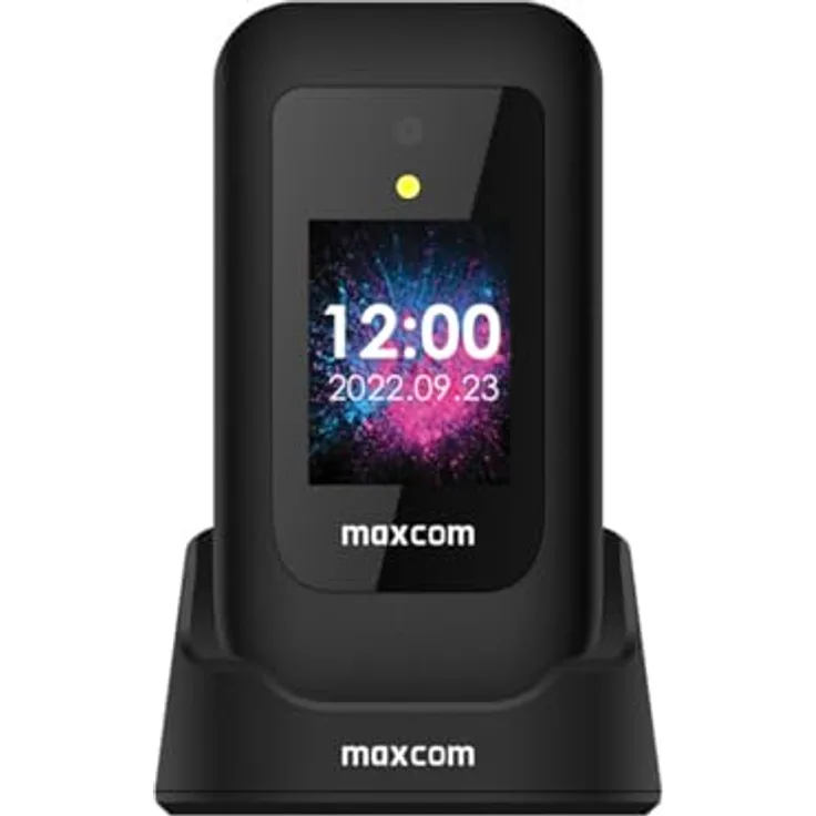 Maxcom GSM Comfort Senior MM827 48+64MB Black, Seniorenhandy mit SOS-Funktion und 7,1 cm Display