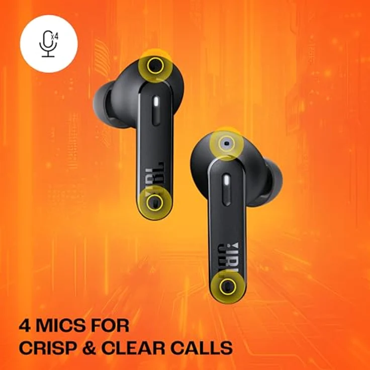 JBL Tune 245NC TWS wireless In-Ear-Kopfhörer mit Active Noise Cancelling (ANC) und Freisprechfunktion, schwarz – Bild 7