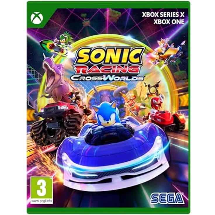 SEGA Sonic Racing: CrossWorlds, Xbox Series X Spiel mit 45 Fahrzeugen, inkl. Vorbesteller-Charakter Werehog und 23 Power-Ups