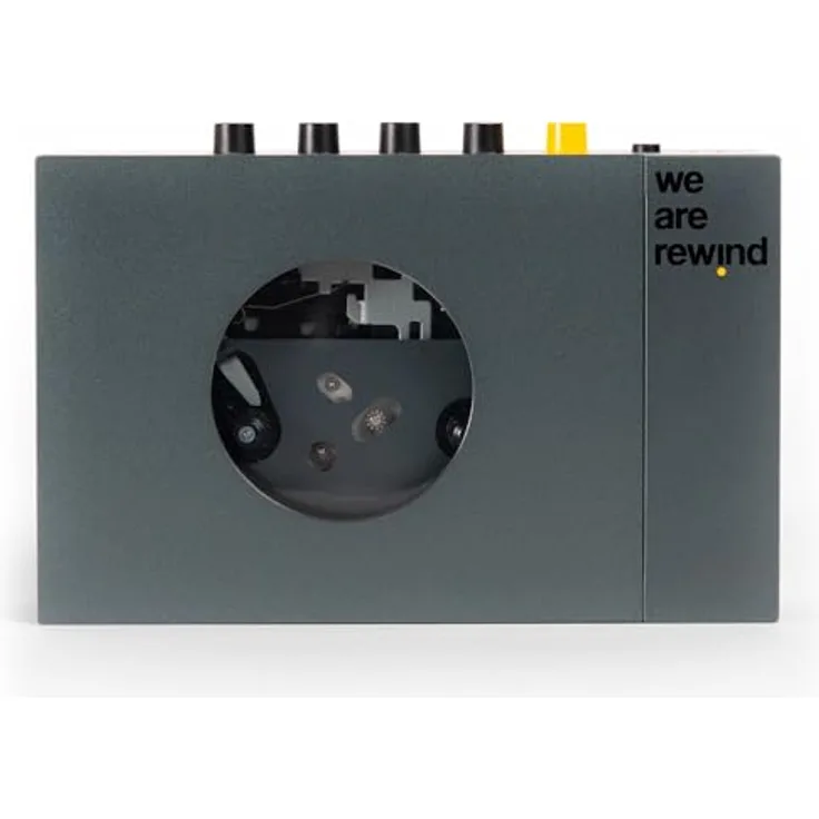 We Are Rewind Tragbarer Kassettenspieler mit Bluetooth, Keith - Bluetooth 5.1, Aluminiumgehäuse, 12-Stunden-Lithium-Batterie