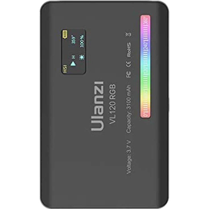 ULANZI VL120 RGB - Professionelle RGB 120 LED Lampe, mit Farbwechsel, Lichtfarbeneinstellung, – Bild 2