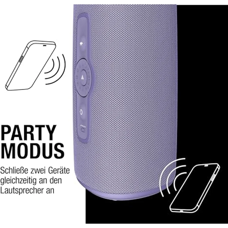 Fresh 'n Rebel Bold M2, Bluetooth Lautsprecher mit 24 Uhr spielzeit, Wasserdichter (IP67) Tragbarer musikbox Bluetooth, Party Mode, Lautstärkeregelungsring, Tiefe Bässe, Kräftige Lautstärke (Lila) – Bild 3