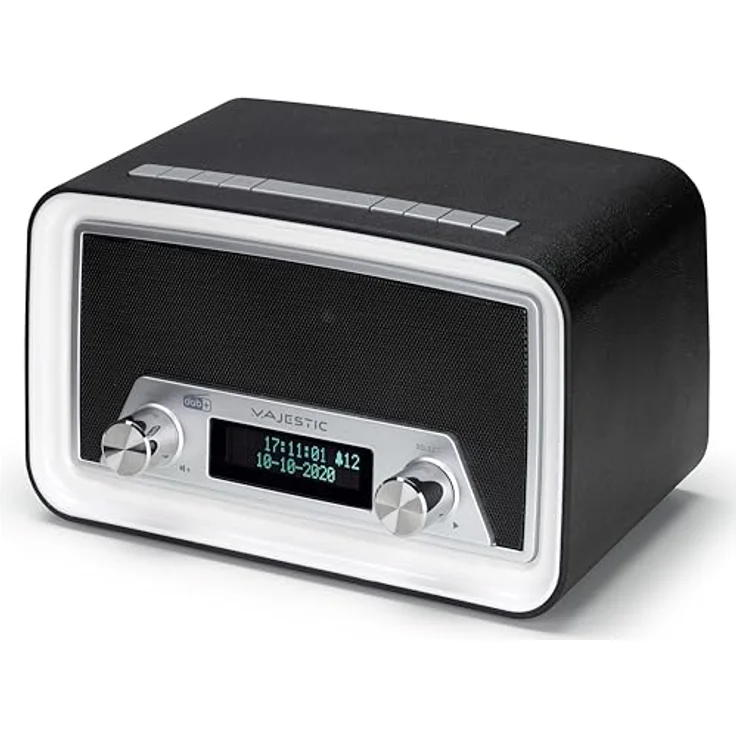 Majestic Radiowecker Dab-842n, Digitaler AM-FM DAB mit langlebigem Design, Schwarz – Bild 1