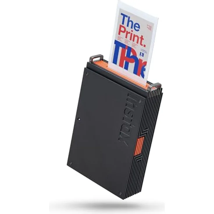 FUJIFILM instax mini Link+™ Smartphonedrucker, tragbarer Fotodrucker mit Bluetooth, Schwarz-Orange