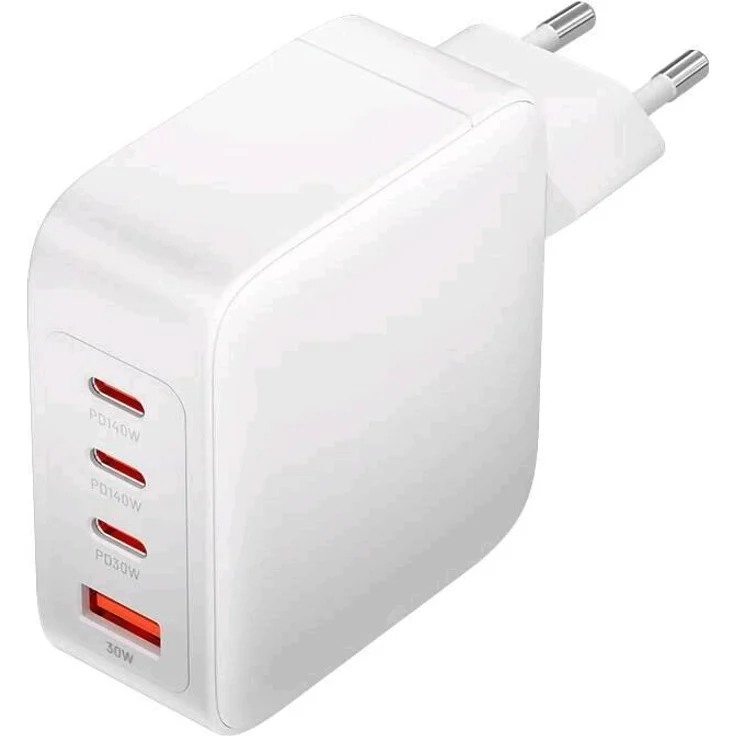Vention FEIW0-EU, 140W GaN USB Ladegerät mit 3xUSB-C und 1xUSB-A, Weiss