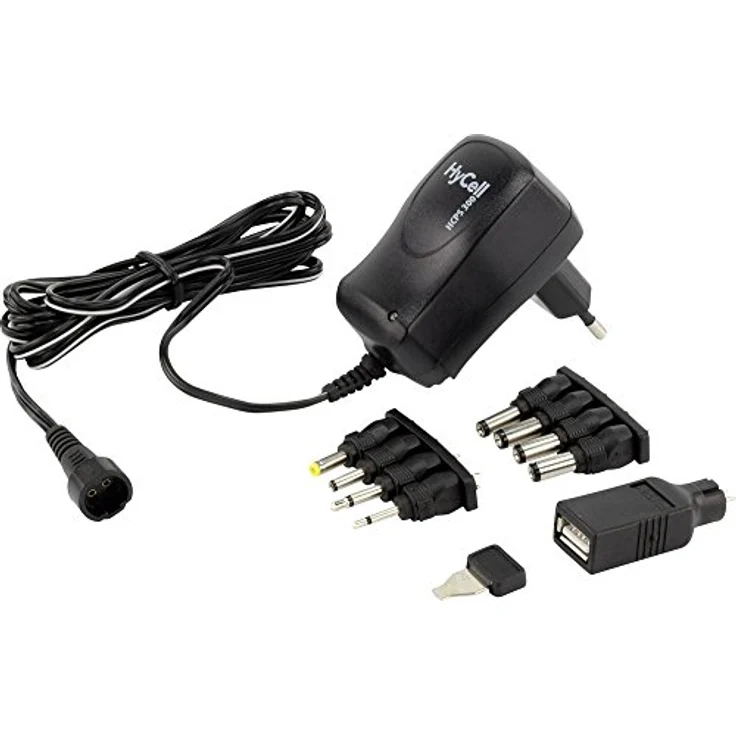 Ansmann HyCell 1201-0005 Steckernetzteil, einstellbar 3-12 V/DC, 300 mA 3.6 W, inkl. USB-Anschlussbuchse – Bild 1