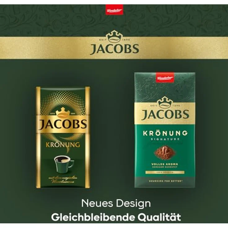 Jacobs Filterkaffee Krönung Klassisch Volles Aroma, 100 Prozent Arabica, Intensität 5/10, 500g – Bild 2