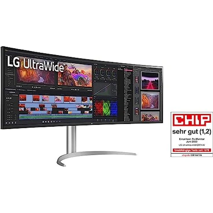 LG Electronics 49WQ95X-W.AEU IPS 32:9 UltraWide Monitor 49" (124,46 cm), QHD Wide 1440p, Curved TFT-LCD Aktiv Matrix mit White LED Backlight, Anti-Glare, Weiß – Bild 2