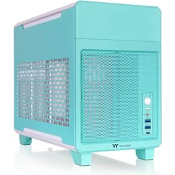 Thermaltake TR100 Mini Tower, super kompakt, Mint Strawberry, unterstützt Grafikkarten bis 360 mm und AiO-Wasserkühlungen bis 280 mm – Bild 1