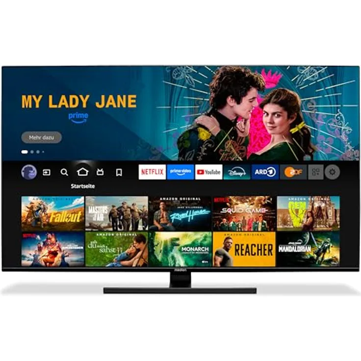 MEDION X15537 (MD 31412) 138,8 cm (55 Zoll) QLED Fernseher (Fire TV, 4K Smart TV, Dolby Vision HDR, Dolby Atmos, Netflix, Prime Video) in Schwarz