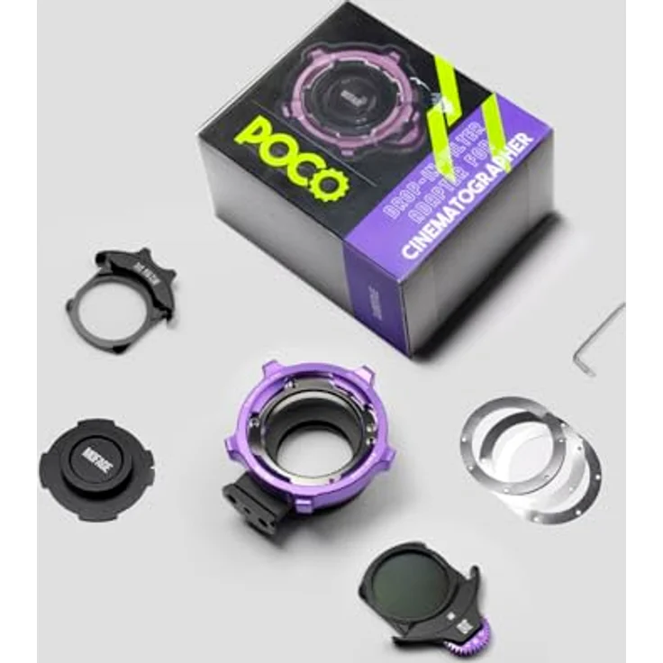 MOFAGE Poco Drop-In Filter Adapter Standard Kit - L Mount, mit 1-8 Stop VND Filter und Clear Filter, ARCA-Swiss kompatibel – Bild 1