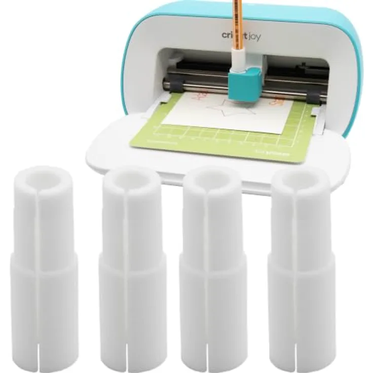 TSB Werk 4x Stiftehalter für Cricut Joy, Adapter für STABILO 68 / 88, stabiler Kunststoff, weiß