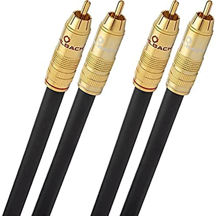 OEHLBACH NF 214 Master 100 - Erstklassiges Stereo Audio-Cinchkabel Set - Mehrfach Schirmung, versilbertes Kupfer - 2 x 1 m - bordeaux - Preisvergleich – Bild 1