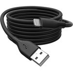 DIGITUS Lightning Anschlusskabel - USB 2.0-0,5m - Flexibles Silikonkabel - Schwarz - für iPad, iPhone - Bis zu 25x haltbarer als Standardkabel